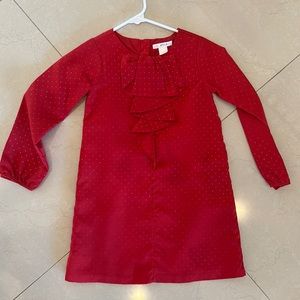 Janie and Jack red long sleeve dress size 6